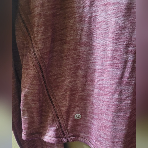 GUC Lululemon Athletica Lost in Pace Long Sleeve Heathered Deep Rouge Size 12 - Picture 10 of 14